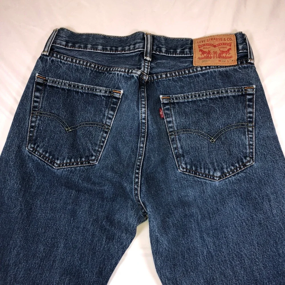 Levis 501 Original Fit Jeans Mens 31x31 Medium Wash Blue Straight Leg Denim
